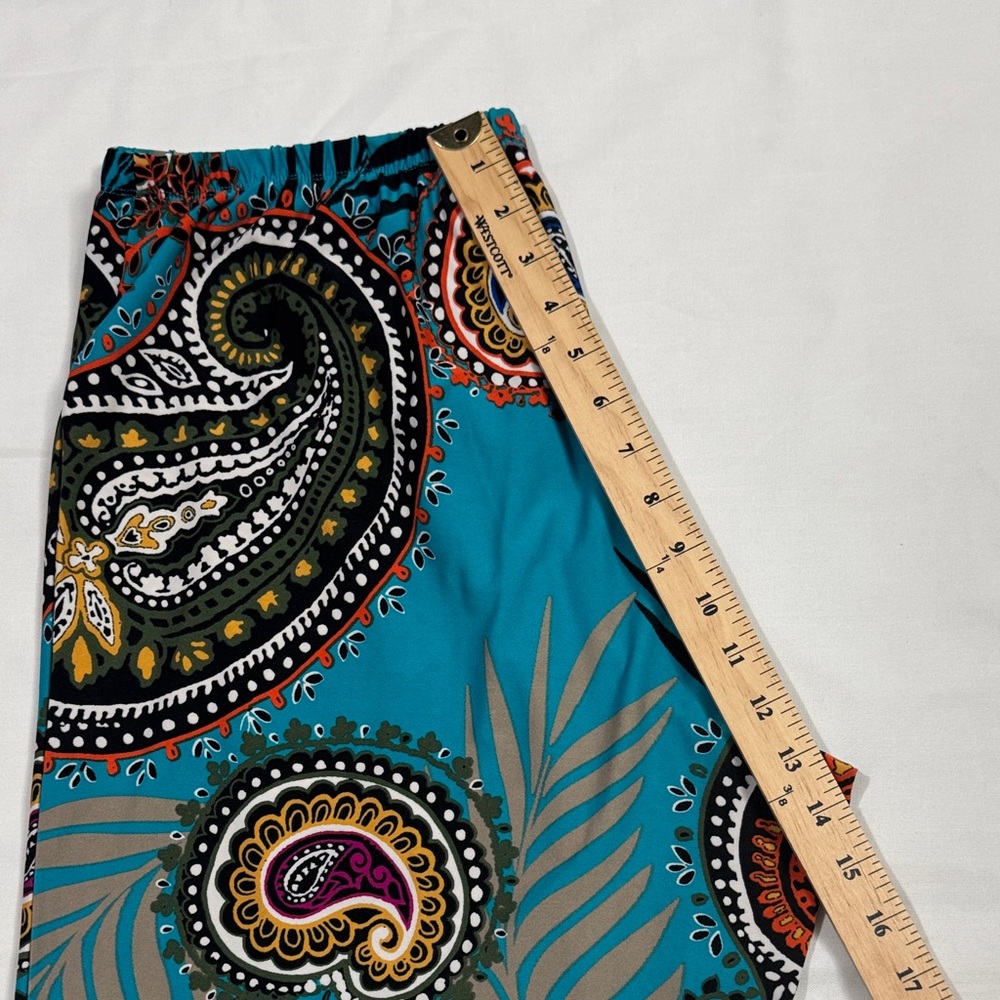 Mellisa Paige Wide Leg Paisley Print Pants Boho - Picture 10 of 11